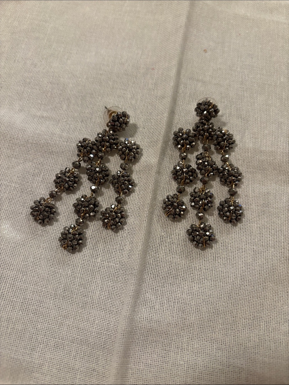 Elegant Smoky Crystal Chandelier Earrings - Women Jewelry